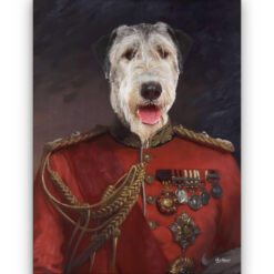 The Imperialist - Renaissance Dog canvas portrait from photo 18 renaissance dog canvas imperialist dog front view white