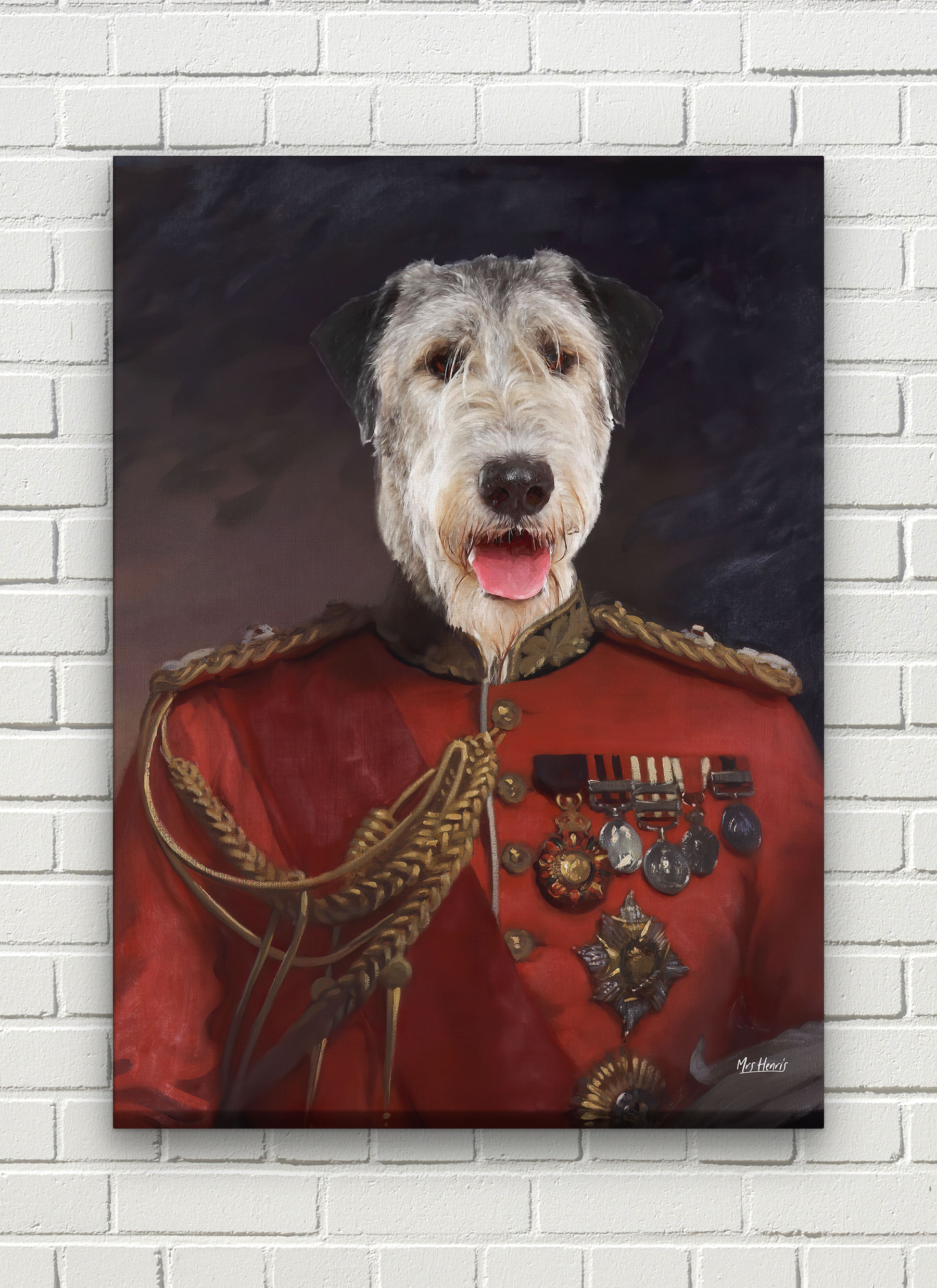 The Imperialist - Renaissance Dog canvas portrait from photo 8 The Imperialist - Renaissance Dog canvas portrait from photo - Image 6