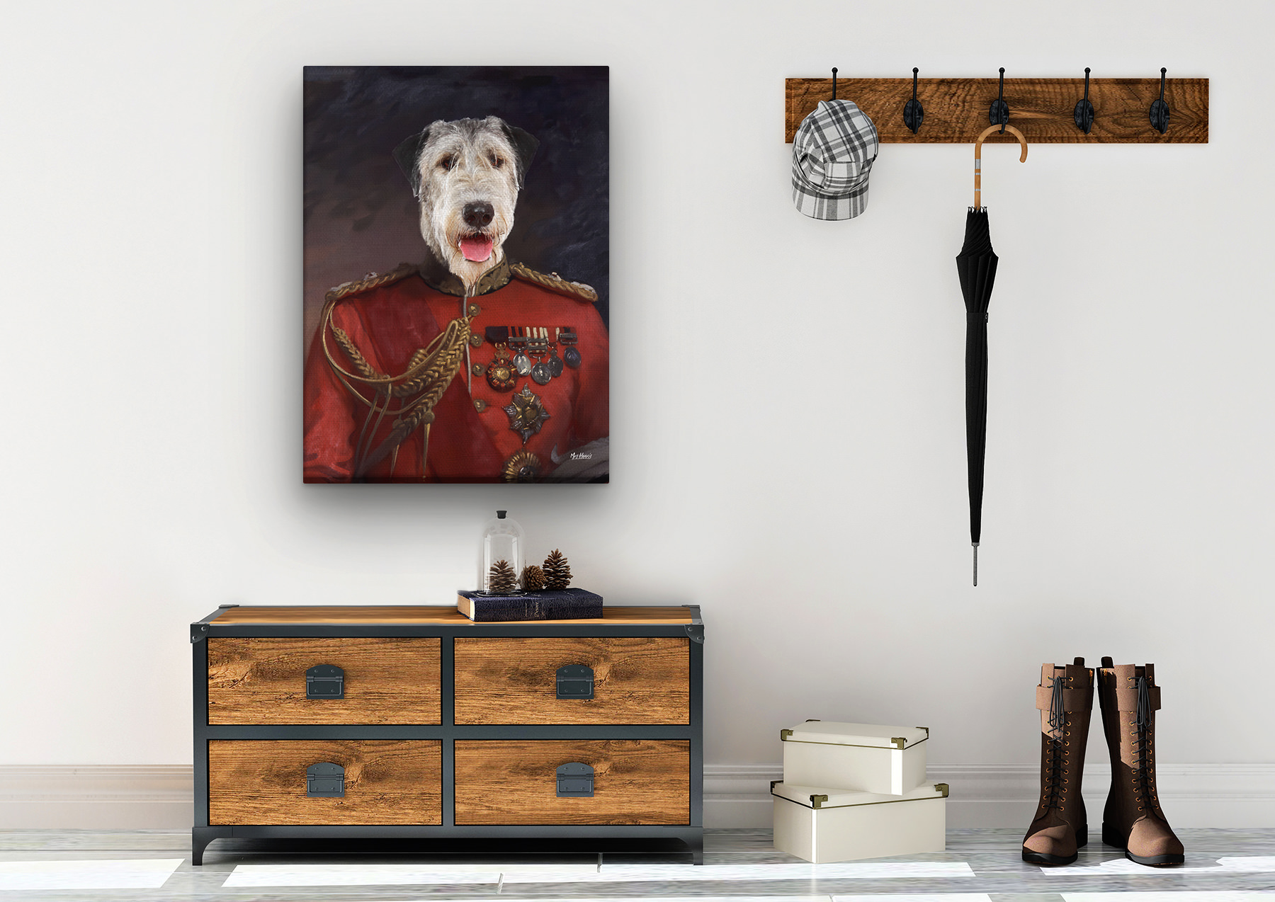 The Imperialist - Renaissance Dog canvas portrait from photo 10 The Imperialist - Renaissance Dog canvas portrait from photo - Image 8