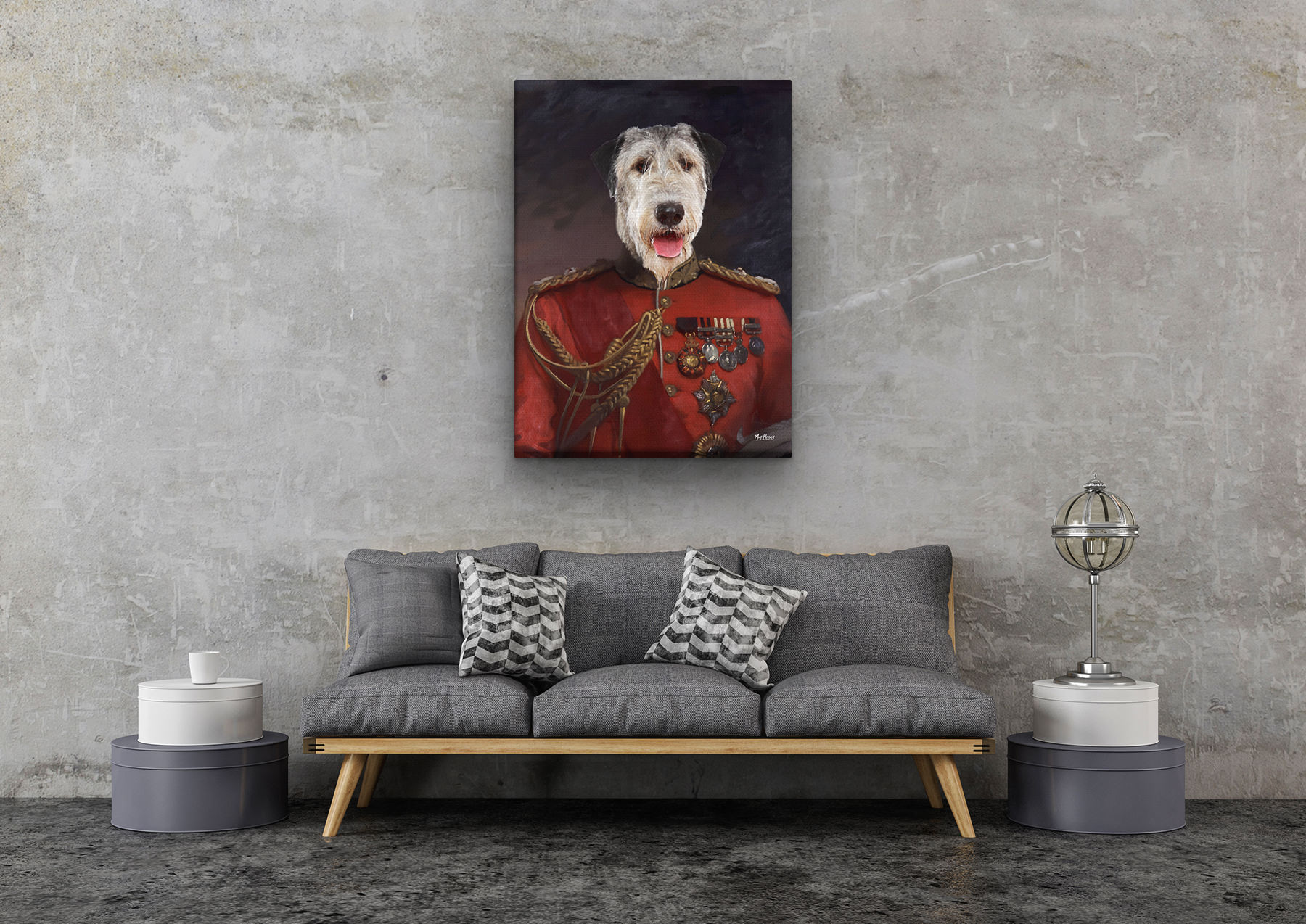 The Imperialist - Renaissance Dog canvas portrait from photo 11 The Imperialist - Renaissance Dog canvas portrait from photo - Image 9