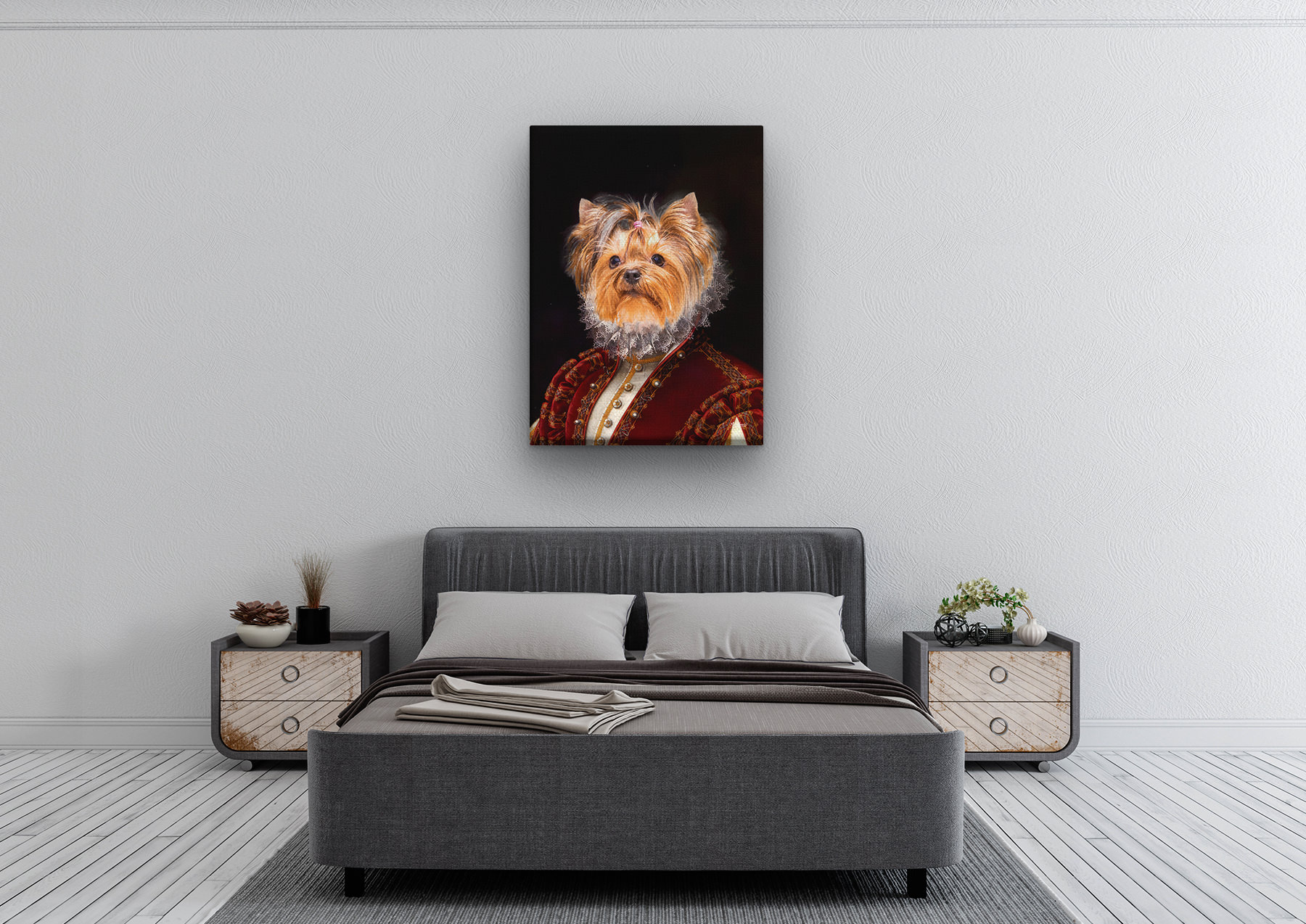 The Lady - Renaissance Dog canvas portrait from photo 4 The Lady - Renaissance Dog canvas portrait from photo - Image 2