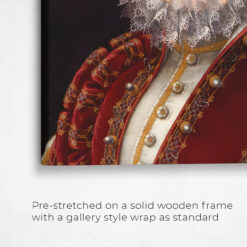 The Lady - Renaissance Dog canvas portrait from photo 15 renaissance dog canvas lady dog front view angled close up wall