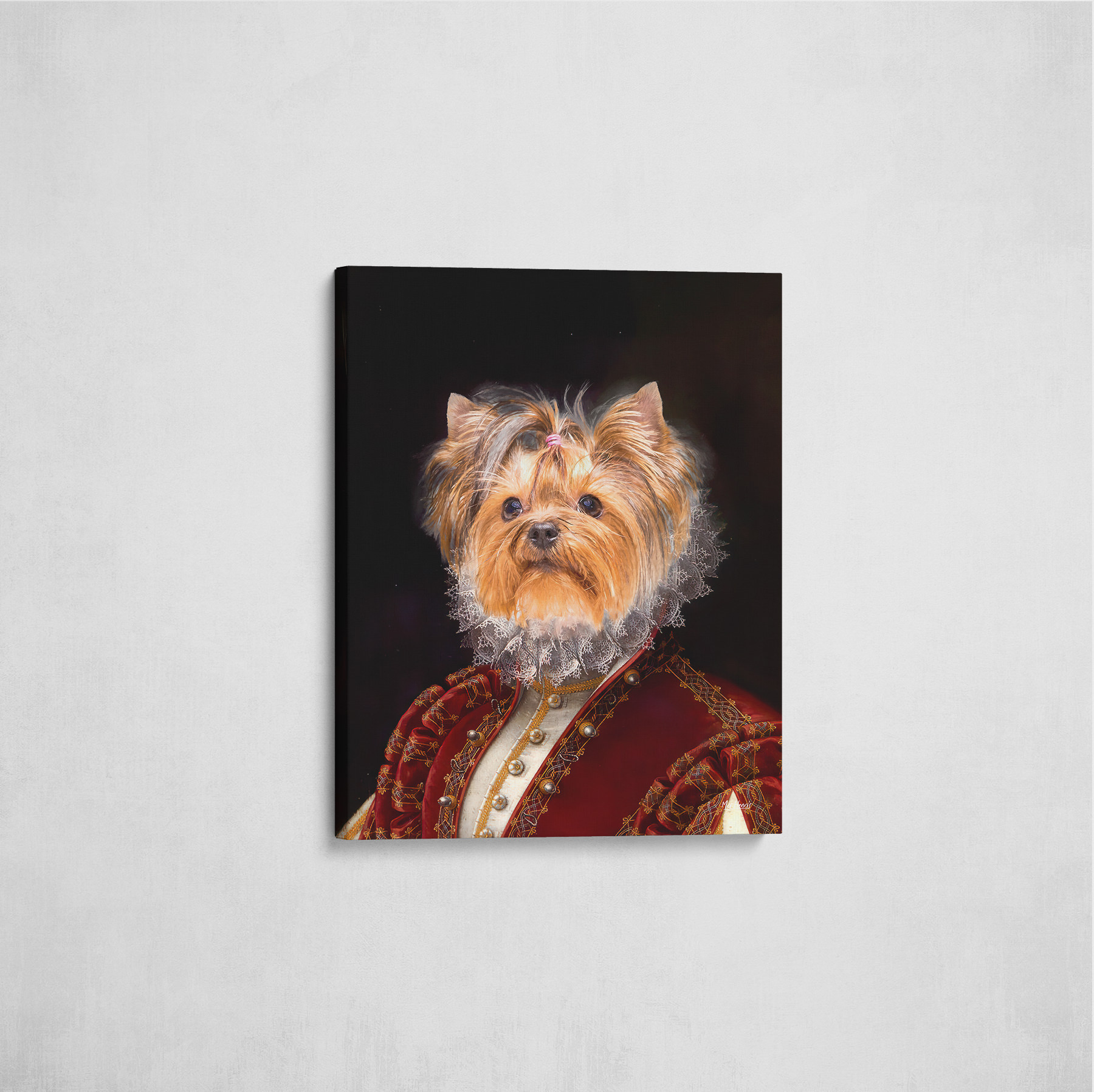 The Lady - Renaissance Dog canvas portrait from photo 7 The Lady - Renaissance Dog canvas portrait from photo - Image 5