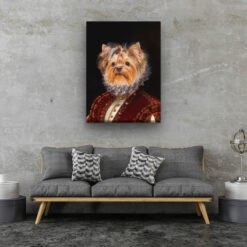 The Lady - Renaissance Dog canvas portrait from photo 20 renaissance dog canvas lady dog living room