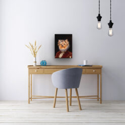 The Lady - Renaissance Dog canvas portrait from photo 21 renaissance dog canvas lady dog office