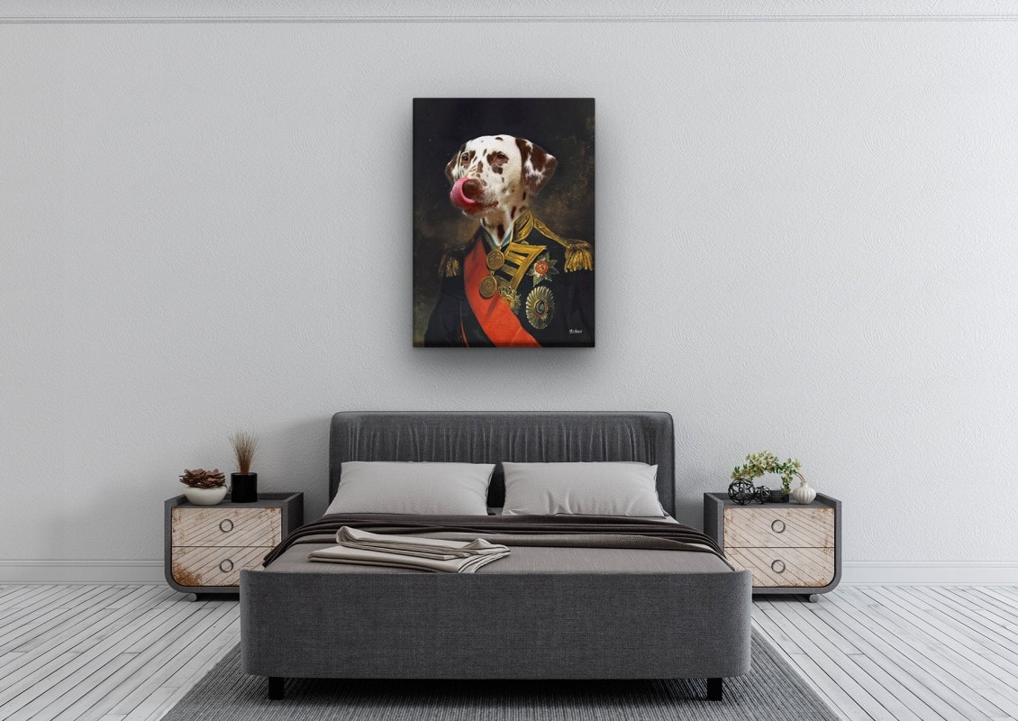 renaissance dog canvas nelson dog bedroom