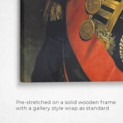 renaissance dog canvas nelson dog front view angled close up wall