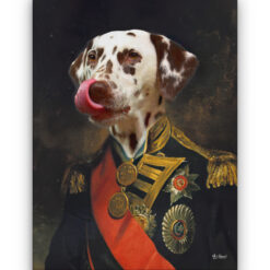 renaissance dog canvas nelson dog front view white