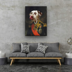 renaissance dog canvas nelson dog living room