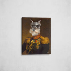 The Prince - Renaissance Dog canvas portrait from photo 16 renaissance dog canvas prince dog front view angled wall