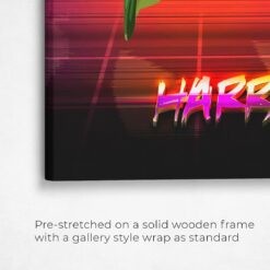 Custom Retro Arcade Style Bird Portrait - Pet illustration from photo - California Canvas 15 retro arcade pet portrait illustrations bird california front view angled close up wall