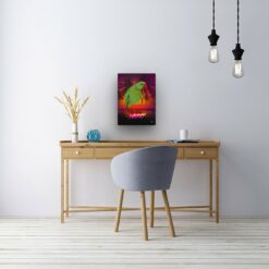 Custom Retro Arcade Style Bird Portrait - Pet illustration from photo - California Canvas 21 retro arcade pet portrait illustrations bird california office