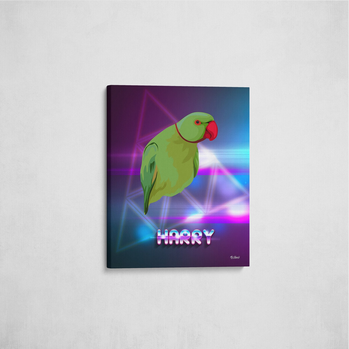 Custom Retro Arcade Style Bird Portrait - Pet illustration from photo - Fever Canvas 7 Custom Retro Arcade Style Bird Portrait - Pet illustration from photo - Fever Canvas - Image 5