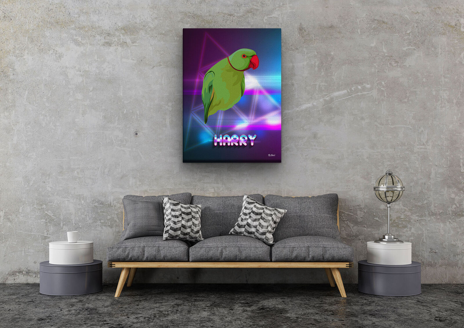 Custom Retro Arcade Style Bird Portrait - Pet illustration from photo - Fever Canvas 11 Custom Retro Arcade Style Bird Portrait - Pet illustration from photo - Fever Canvas - Image 9