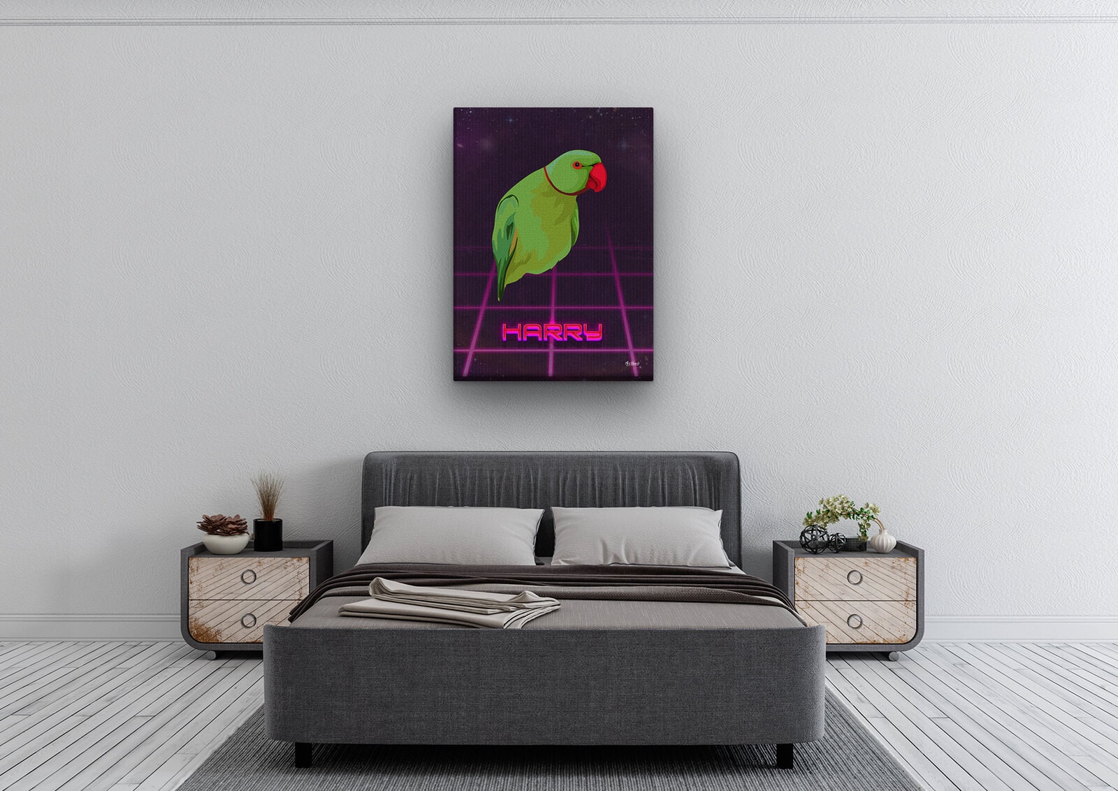 Custom Retro Arcade Style Bird Portrait - Pet illustration from photo - Invaders Canvas 4 Custom Retro Arcade Style Bird Portrait - Pet illustration from photo - Invaders Canvas - Image 2
