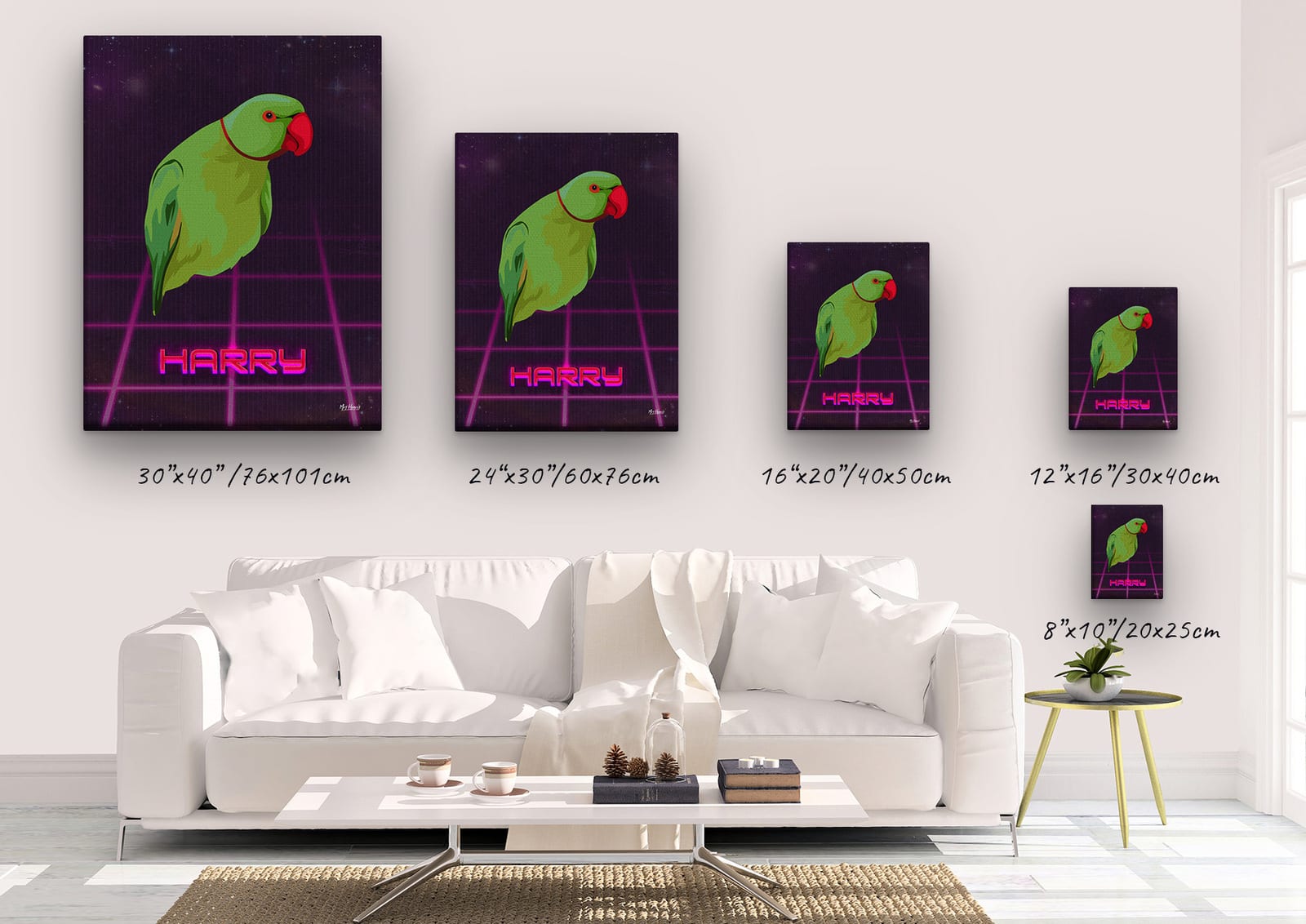 Custom Retro Arcade Style Bird Portrait - Pet illustration from photo - Invaders Canvas 5 Custom Retro Arcade Style Bird Portrait - Pet illustration from photo - Invaders Canvas - Image 3