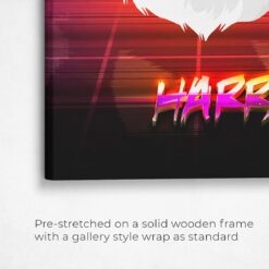 Custom Retro Arcade Style Cat Portrait - Pet illustration from photo - California Canvas 15 retro arcade pet portrait illustrations cat california front view angled close up wall