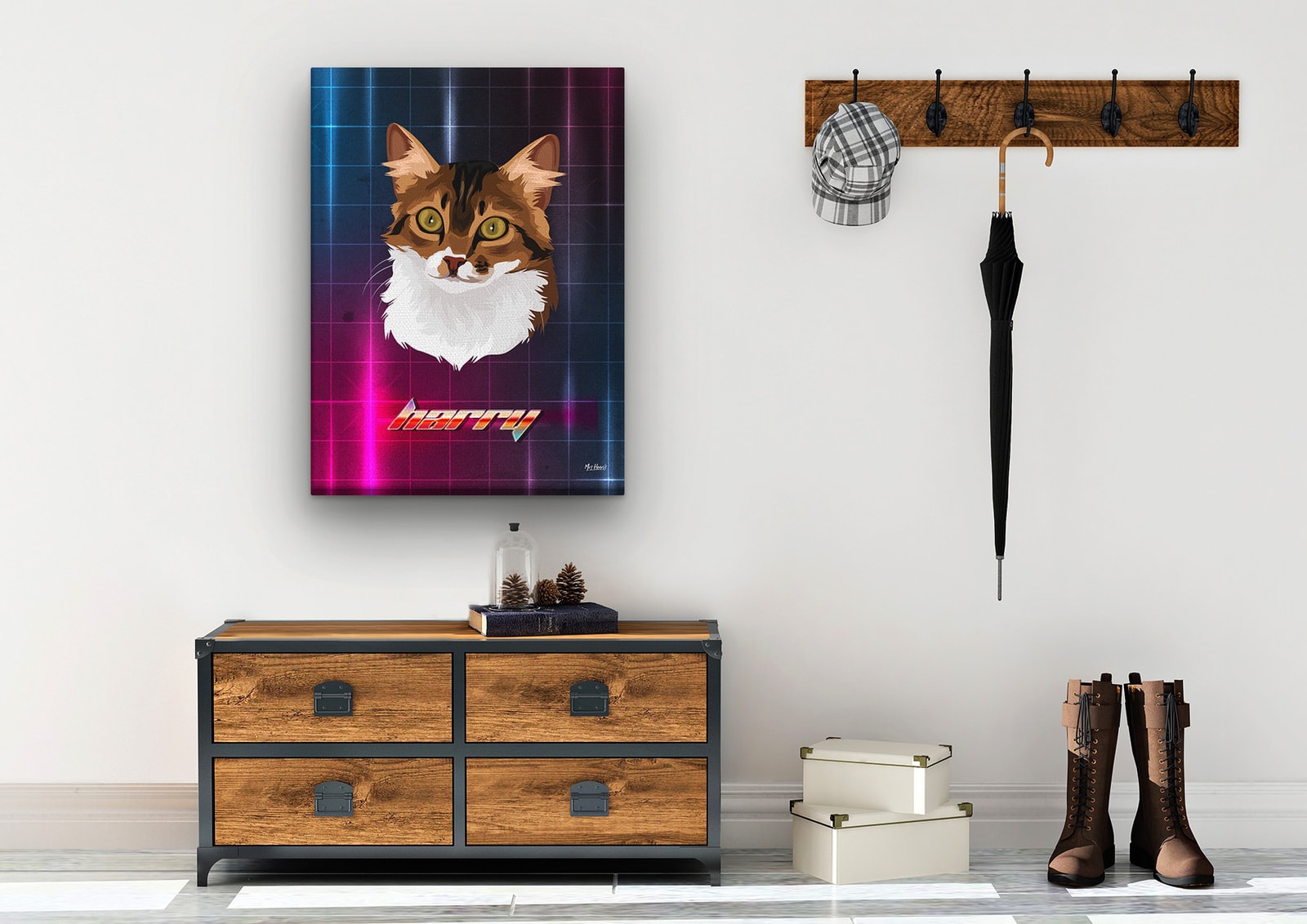 Custom Retro Arcade Style Cat Portrait - Pet illustration from photo - Hyperspeed Canvas 10 Custom Retro Arcade Style Cat Portrait - Pet illustration from photo - Hyperspeed Canvas - Image 8