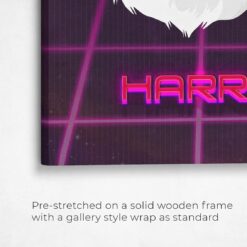 Custom Retro Arcade Style Cat Portrait - Pet illustration from photo - Invaders Canvas 15 retro arcade pet portrait illustrations cat invaders front view angled close up wall