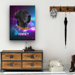 Custom Retro Arcade Style Dog Portrait - Pet illustration from photo - Fever Canvas 19 retro arcade pet portrait illustrations dog fever hall