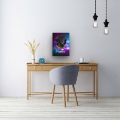 Custom Retro Arcade Style Dog Portrait - Pet illustration from photo - Fever Canvas 21 retro arcade pet portrait illustrations dog fever office