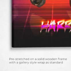 Custom Retro Arcade Style Horse Portrait - Pet illustration from photo - California Canvas 15 retro arcade pet portrait illustrations horse california front view angled close up wall