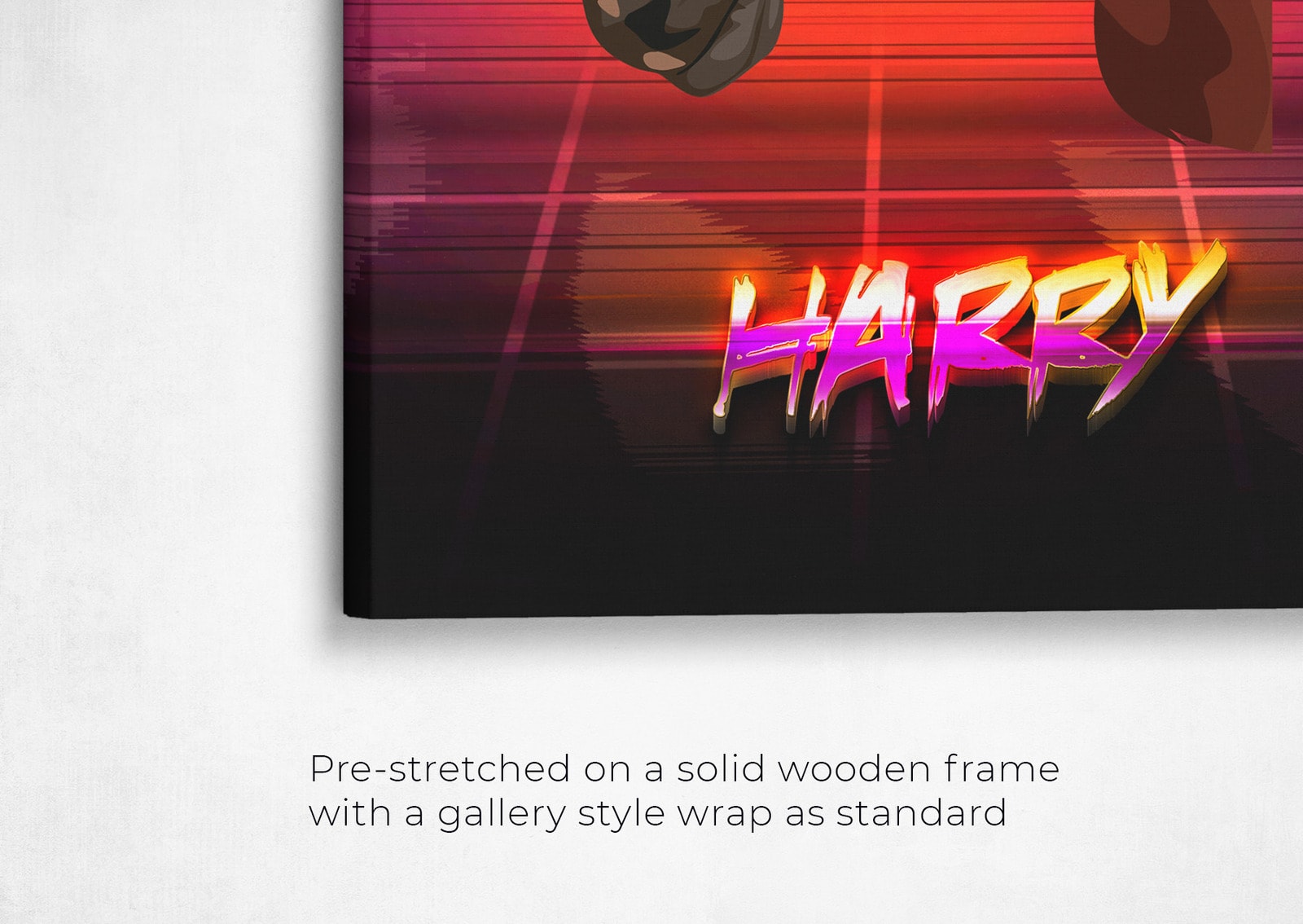 Custom Retro Arcade Style Horse Portrait - Pet illustration from photo - California Canvas 22 retro arcade pet portrait illustrations horse california front view angled close up wall