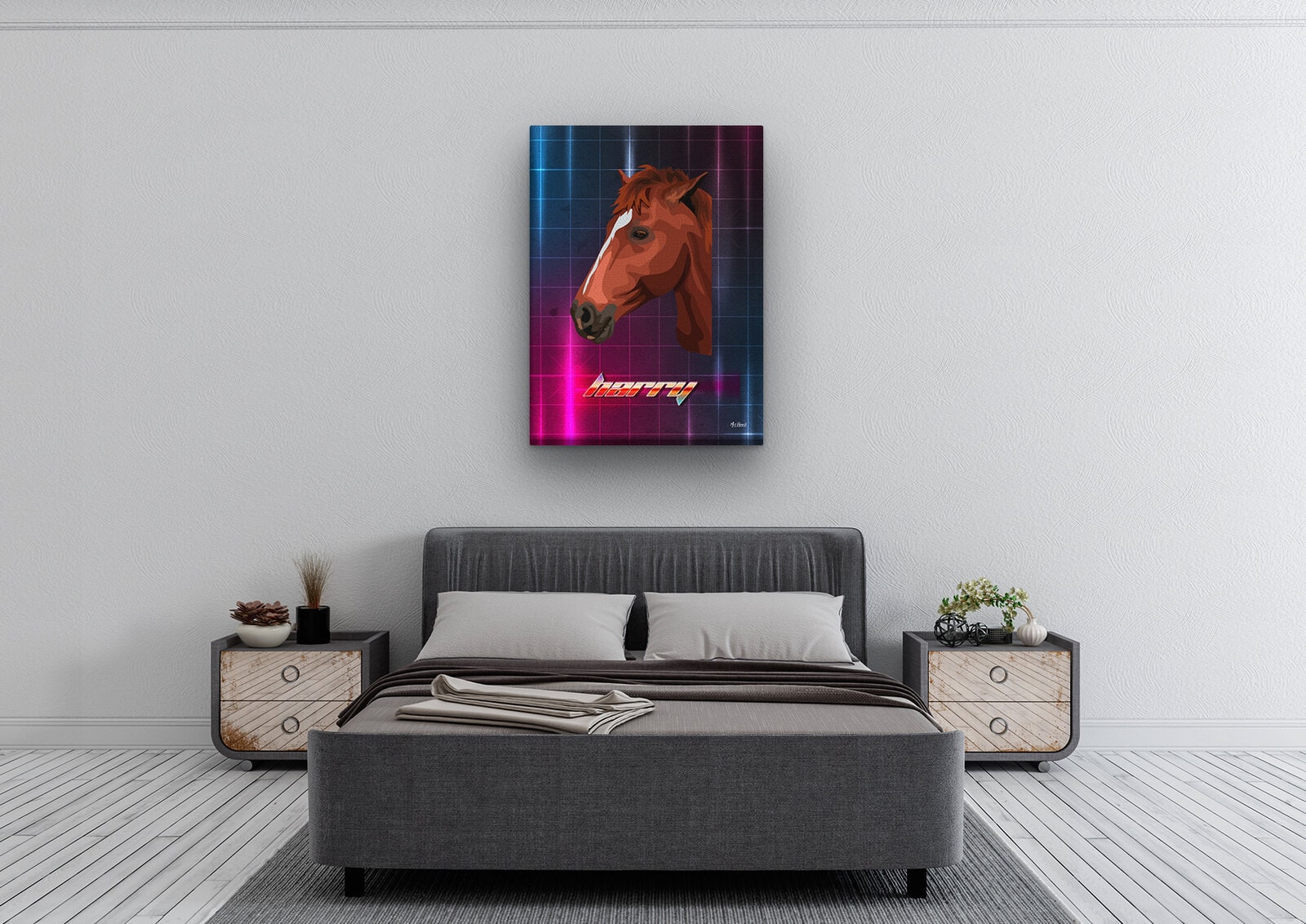 Custom Retro Arcade Style Horse Portrait - Pet illustration from photo - Hyperspeed Canvas 4 Custom Retro Arcade Style Horse Portrait - Pet illustration from photo - Hyperspeed Canvas - Image 2