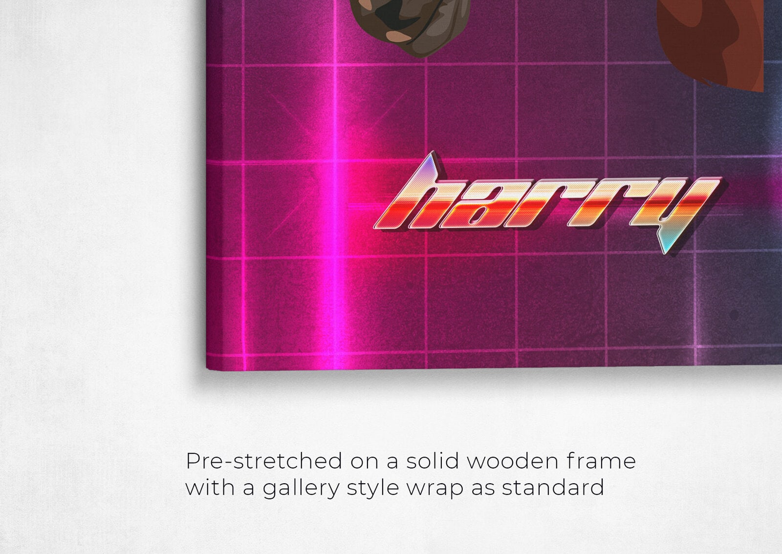 Custom Retro Arcade Style Horse Portrait - Pet illustration from photo - Hyperspeed Canvas 22 retro arcade pet portrait illustrations horse hyperspeed front view angled close up wall
