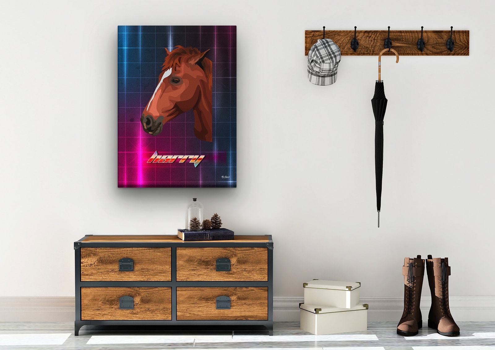 Custom Retro Arcade Style Horse Portrait - Pet illustration from photo - Hyperspeed Canvas 10 Custom Retro Arcade Style Horse Portrait - Pet illustration from photo - Hyperspeed Canvas - Image 8