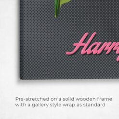retro pet portrait illustrations bird bubblegum front view angled close up wall