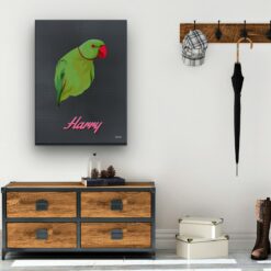 retro pet portrait illustrations bird bubblegum hall