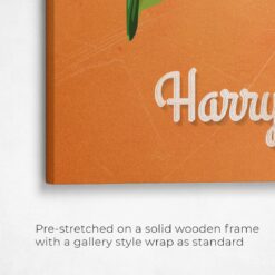 Custom Mid Century Retro Style Bird Portrait - Pet illustration from photo - Sand And Stone Canvas 15 retro pet portrait illustrations bird sand and stone front view angled close up wall