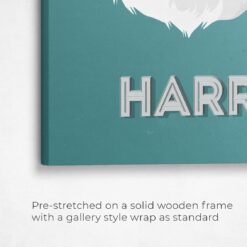 Custom Mid Century Retro Style Cat Portrait - Pet illustration from photo - Mint Art Deco Canvas 15 retro pet portrait illustrations cat mint art deco front view angled close up wall