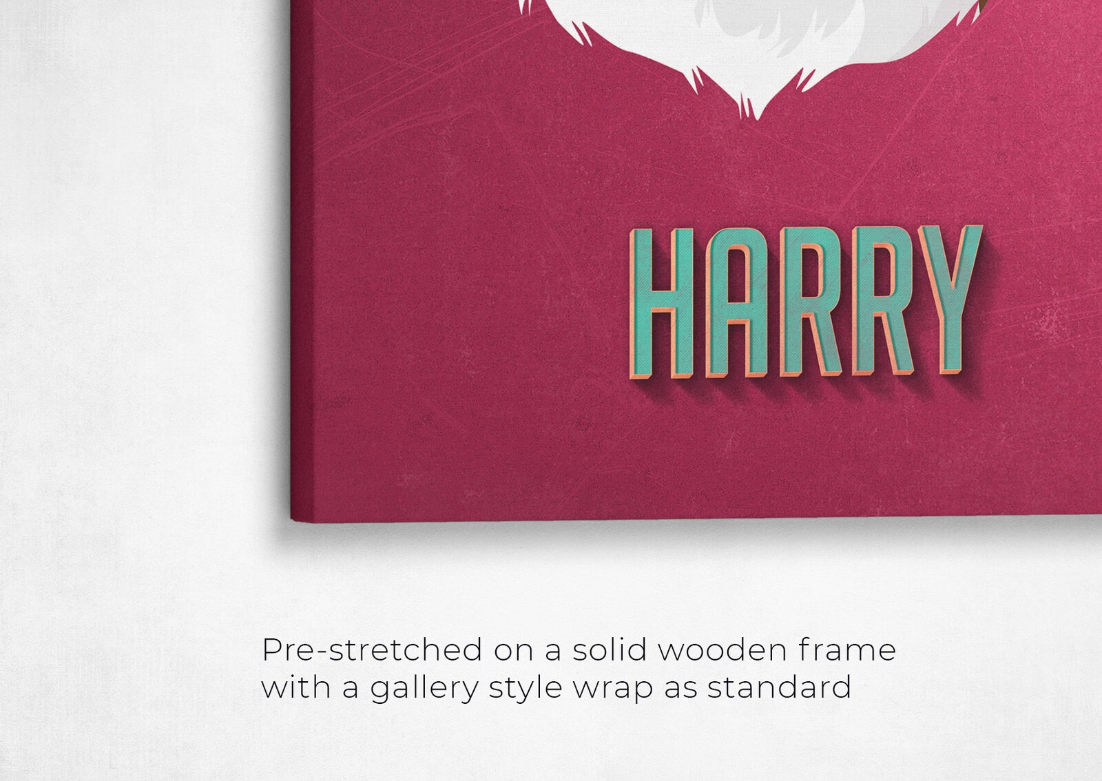 Custom Mid Century Retro Style Cat Portrait - Pet illustration from photo - Vintage Teal Canvas 22 retro pet portrait illustrations cat vintage teal front view angled close up wall