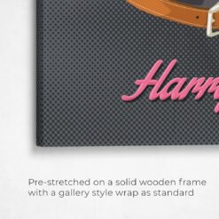 Custom Mid Century Retro Style Dog Portrait - Pet illustration from photo - Bubblegum Canvas 15 retro pet portrait illustrations dog bubblegum front view angled close up wall