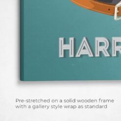 Custom Mid Century Retro Style Dog Portrait - Pet illustration from photo - Mint Art Deco Canvas 15 retro pet portrait illustrations dog mint art deco front view angled close up wall