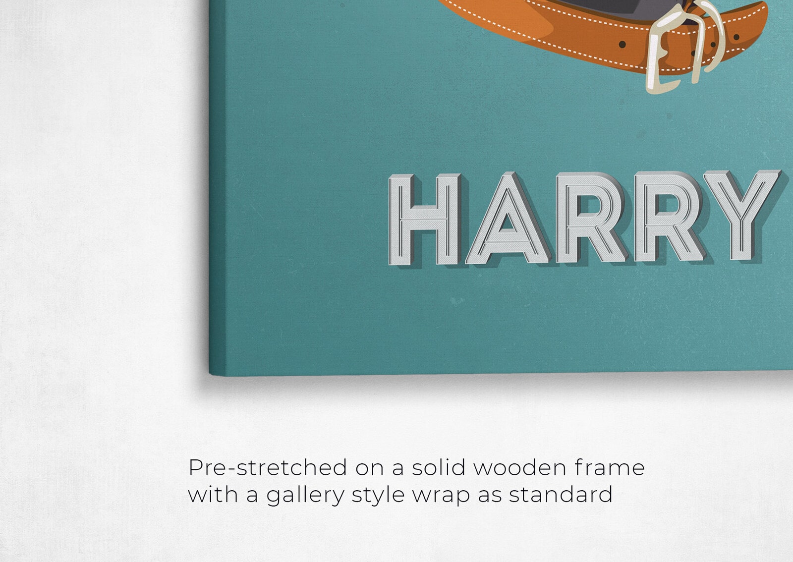 Custom Mid Century Retro Style Dog Portrait - Pet illustration from photo - Mint Art Deco Canvas 22 retro pet portrait illustrations dog mint art deco front view angled close up wall