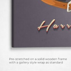 Custom Mid Century Retro Style Dog Portrait - Pet illustration from photo - Night Script Canvas 13 retro pet portrait illustrations dog night script front view angled close up wall