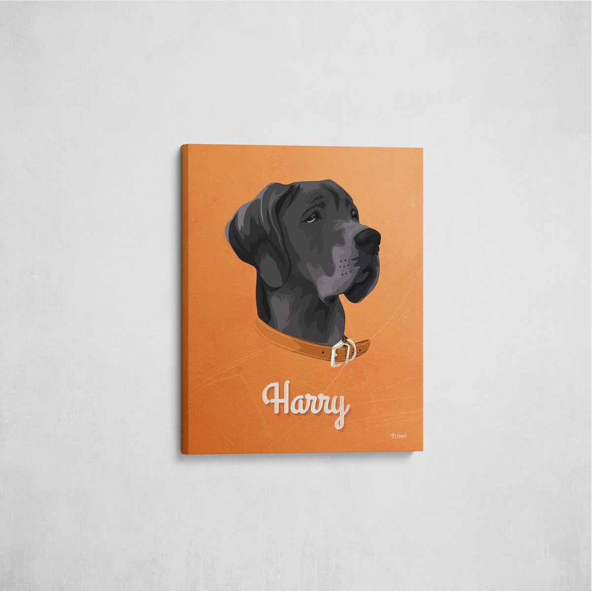 Custom Mid Century Retro Style Dog Portrait - Pet illustration from photo - Sand And Stone Canvas 7 Custom Mid Century Retro Style Dog Portrait - Pet illustration from photo - Sand And Stone Canvas - Image 5