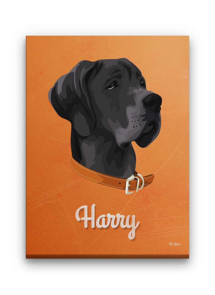 Custom Mid Century Retro Style Dog Portrait - Pet illustration from photo - Sand And Stone Canvas 9 Custom Mid Century Retro Style Dog Portrait - Pet illustration from photo - Sand And Stone Canvas - Image 7