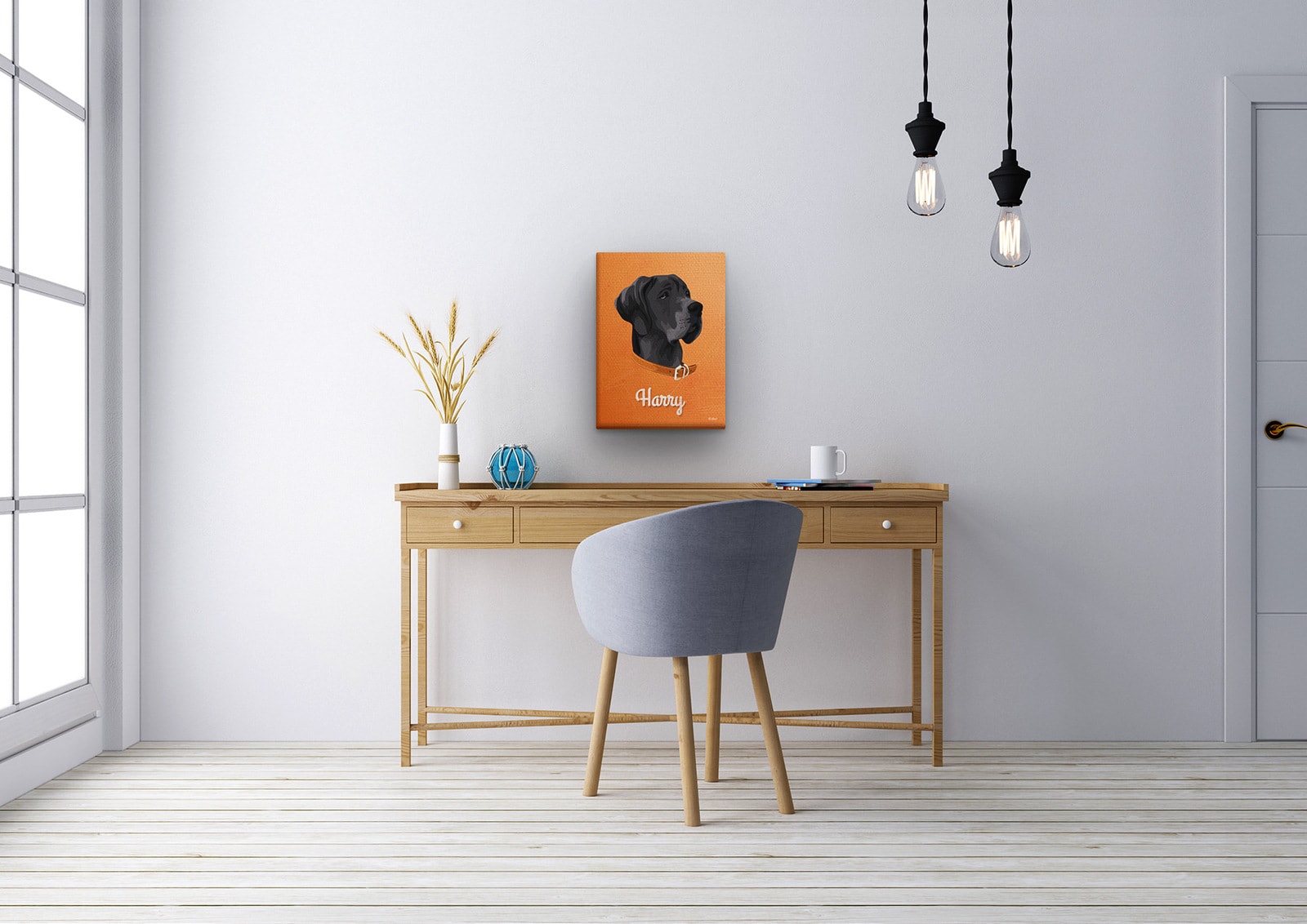 Custom Mid Century Retro Style Dog Portrait - Pet illustration from photo - Sand And Stone Canvas 12 Custom Mid Century Retro Style Dog Portrait - Pet illustration from photo - Sand And Stone Canvas - Image 10