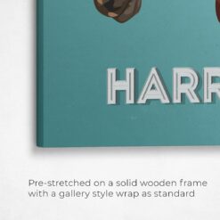 Custom Mid Century Retro Style Horse Portrait - Pet illustration from photo - Mint Art Deco Canvas 15 retro pet portrait illustrations horse mint art deco front view angled close up wall