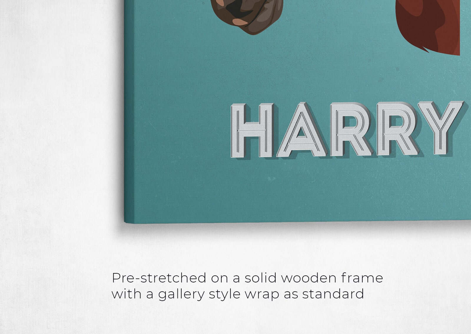 Custom Mid Century Retro Style Horse Portrait - Pet illustration from photo - Mint Art Deco Canvas 22 retro pet portrait illustrations horse mint art deco front view angled close up wall
