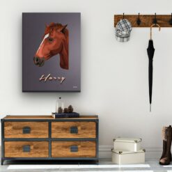 retro pet portrait illustrations horse night script hall