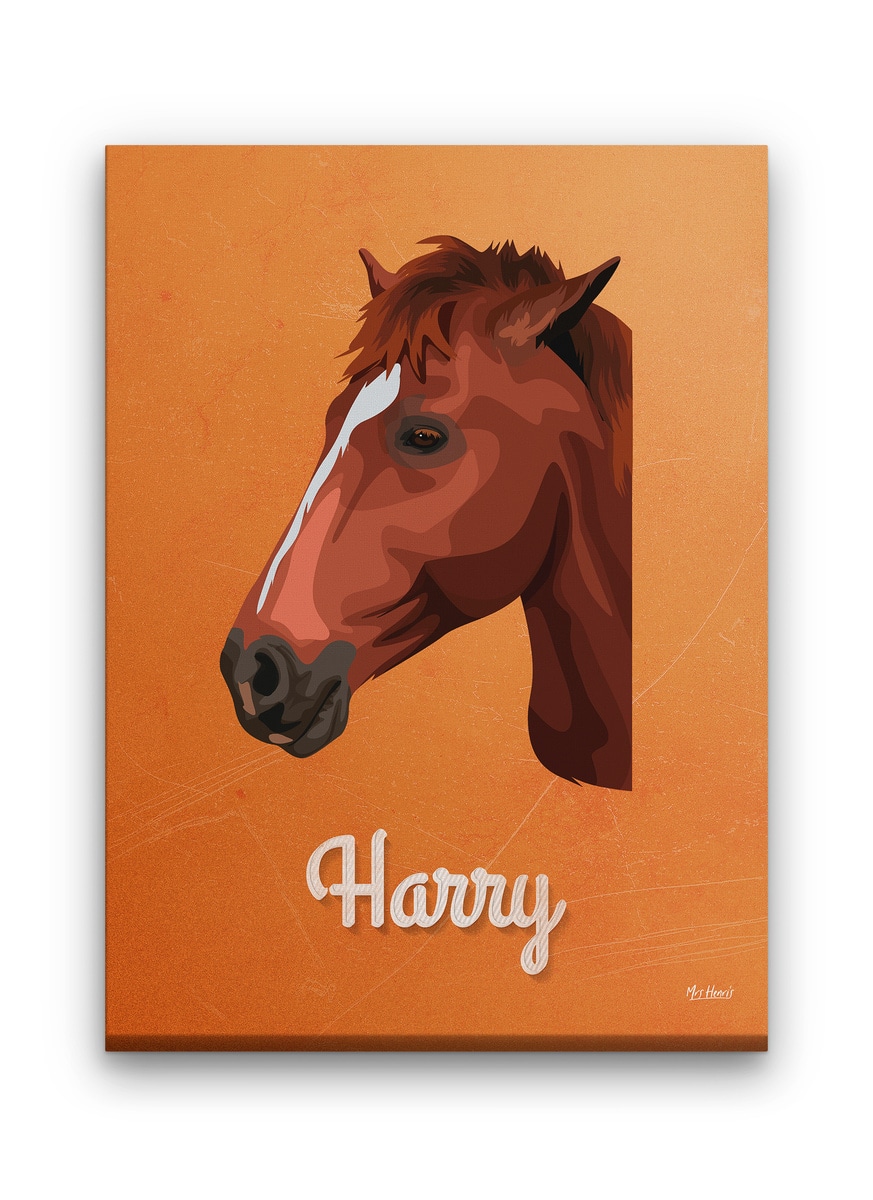 Custom Mid Century Retro Style Horse Portrait - Pet illustration from photo - Sand And Stone Canvas 9 Custom Mid Century Retro Style Horse Portrait - Pet illustration from photo - Sand And Stone Canvas - Image 7