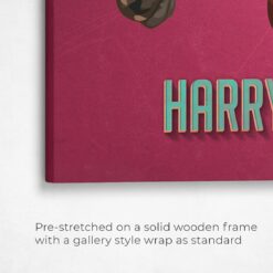 Custom Mid Century Retro Style Horse Portrait - Pet illustration from photo - Vintage Teal Canvas 15 retro pet portrait illustrations horse vintage teal front view angled close up wall