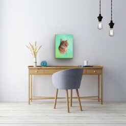 Classic Custom Cat Portrait - Lagoon pet portrait on canvas from photo 13 classic pet portraits cat lagoon studio painting office
