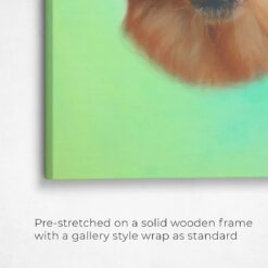 Classic Custom Dog Portrait - Lagoon pet portrait on canvas from photo 19 classic pet portraits dog lagoon studio painting front view angled close up wall