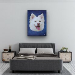 Classic Custom Dog Portrait - Night Sky pet portrait on canvas from photo 21 classic pet portraits dog night sky studio painting bedroom